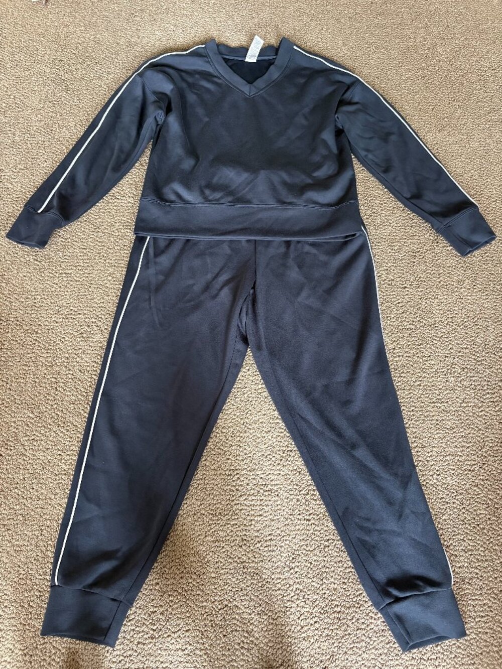 RBX Blue & White Striped Sweatshirt & Jogger Set-Size Small